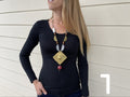 Long Necklace - Brass & Aluminum recycled - MANY STYLES