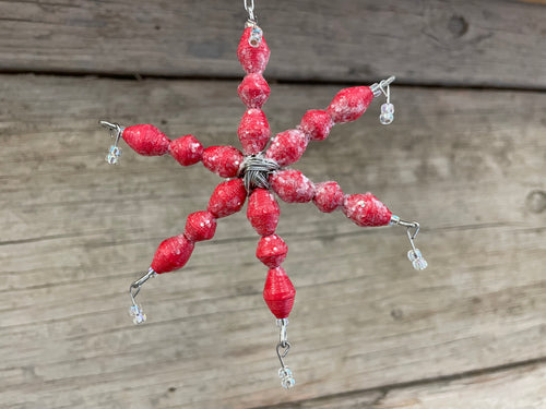 Paper Bead Snowflake Ornament