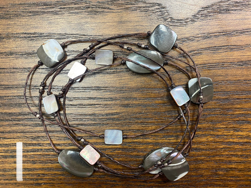 Necklace Long - Shells & Silver