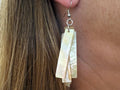 Earrings - MOP Long Rectangle Cluster
