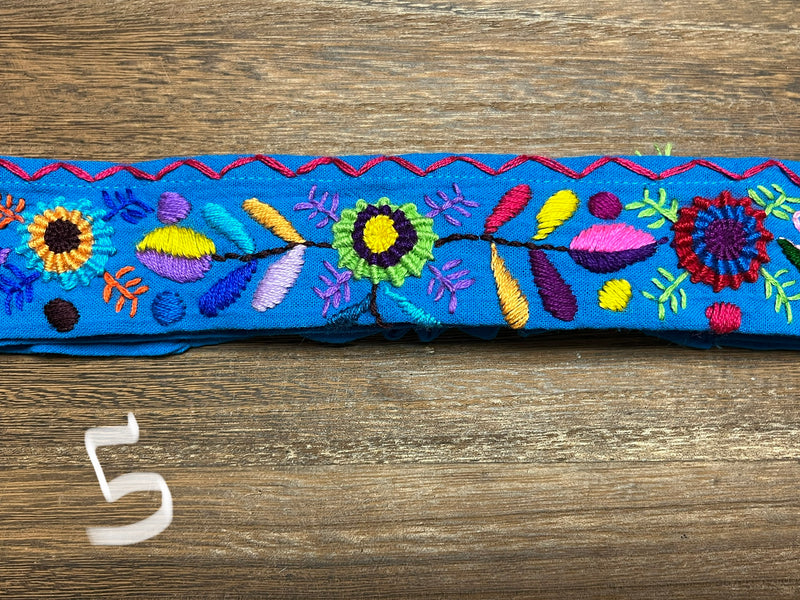 Headband with Embroidered Flowers