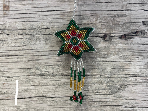 Beaded Ornament - Star Small MORE COLORS