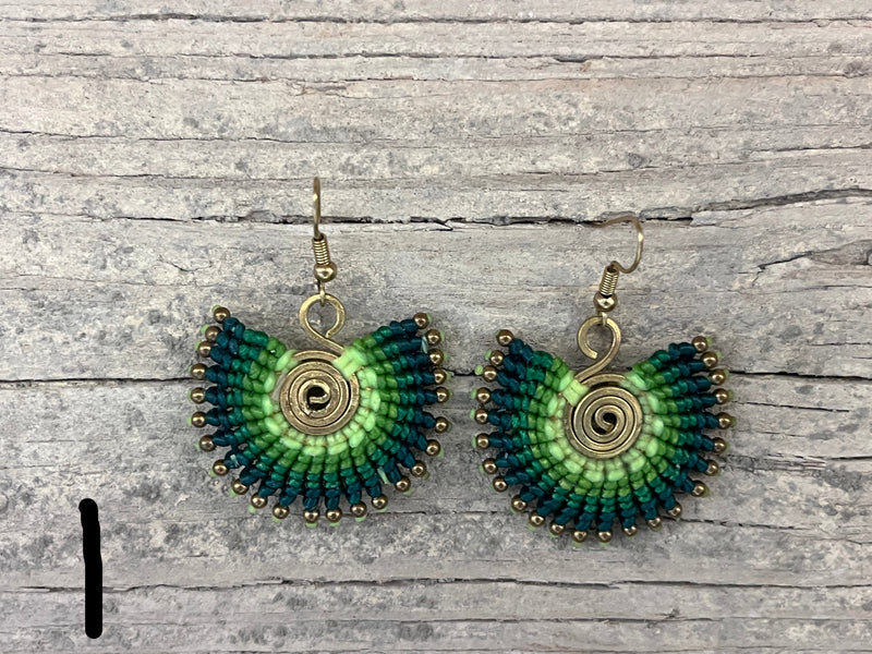 Earrings - Chandelier Wax Cotton Round