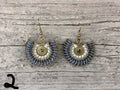 Earrings - Chandelier Wax Cotton Round