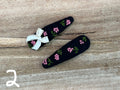 Hair Clips - Cute Embroidered (2 pieces)