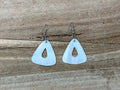 Earrings - MOP White Triangle