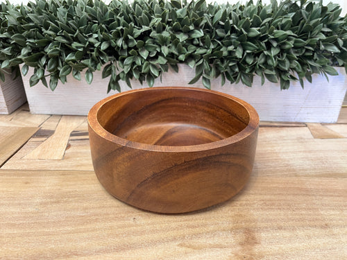 Bowl - Acacia Straight Edge 8"