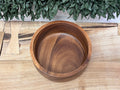 Bowl - Acacia Straight Edge 8"