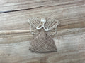 Ornament - Abaca Burlap Angel 5"
