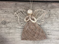 Ornament - Abaca Burlap Angel 5"