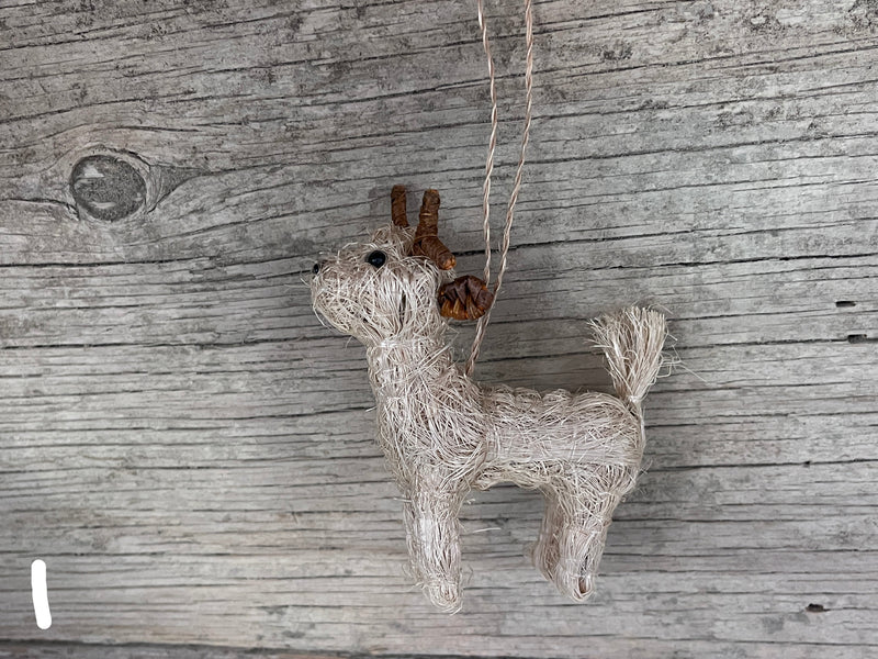Ornament - Abaca Reindeer