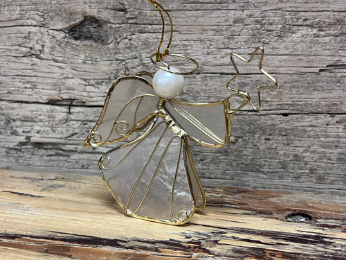Ornament - Capiz Angel 3D Star