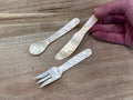 Utencil Sets of 3 - Mother of Pearl 4"