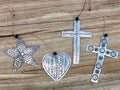 Ornament - Tin Heart, Star or Cross