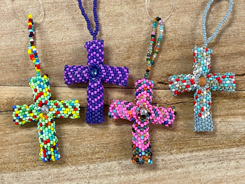 Ornament - Beaded Cross