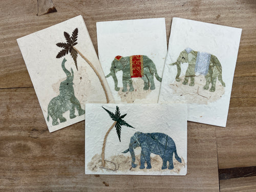 Card - Natural Elephants