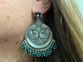 Earring-Silver/XL - peacock