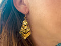 Earrings - brass chevron