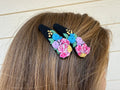 Hair Clips - Cute Embroidered (2 pieces)