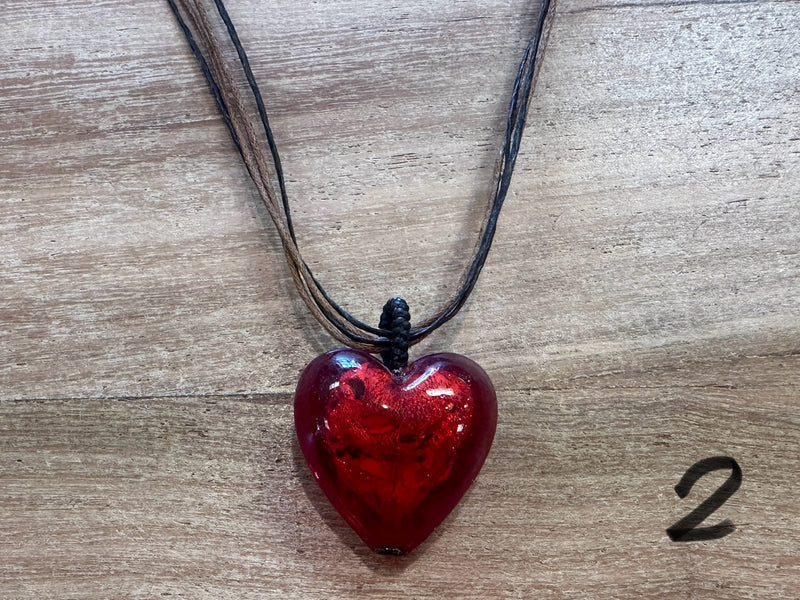 Necklace - glass heart