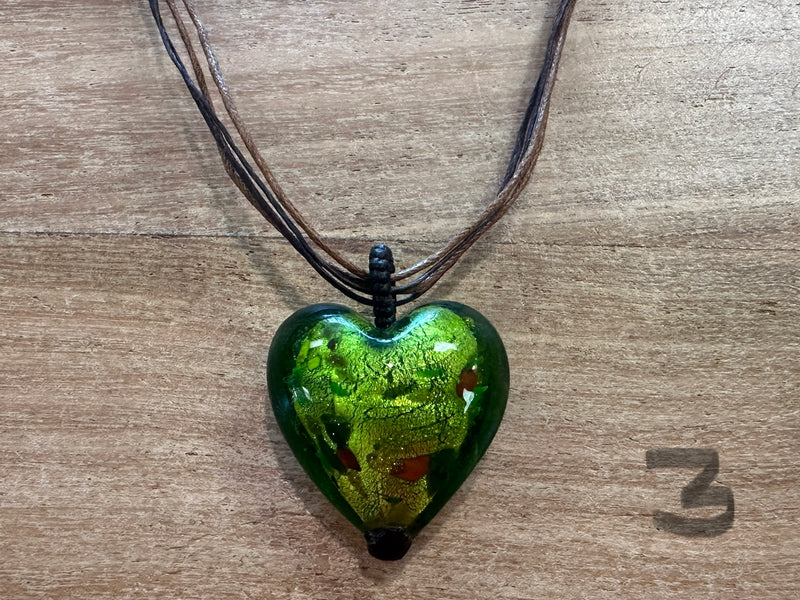 Necklace - glass heart