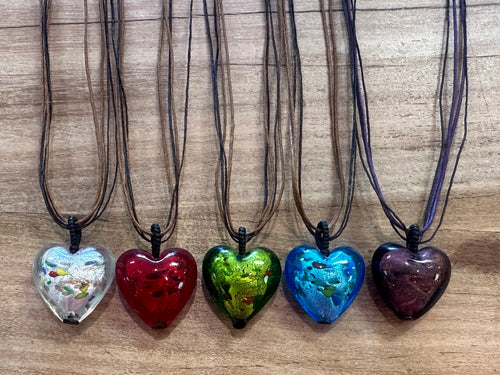 Necklace - glass heart