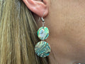 Earrings - double paua circle