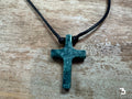 Necklace - jade cross