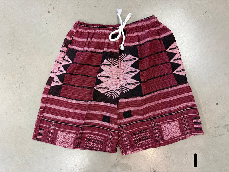 Handmade woven stretch shorts
