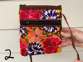 Embroidered flower crossbody bag