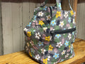 Lunch bag -  grey flower