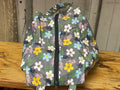 Lunch bag -  grey flower