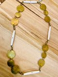Necklace - brass & bone