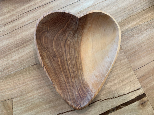 Wood Heart bowl - lg