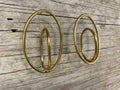 Earrings - brass designer circles