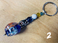 Glass & trade bead keychain