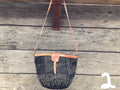 Bucket bag - sisal med - leather closure