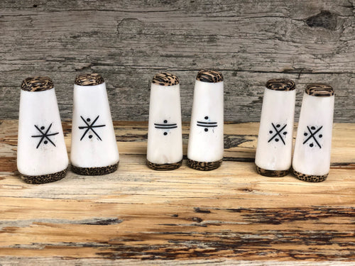 Palm & Bone salt & pepper shakers