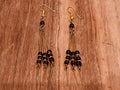 Earrings - brass & beads - MORE COLORS
