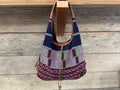 Slouch Bag - Oval handle vintage embroidered
