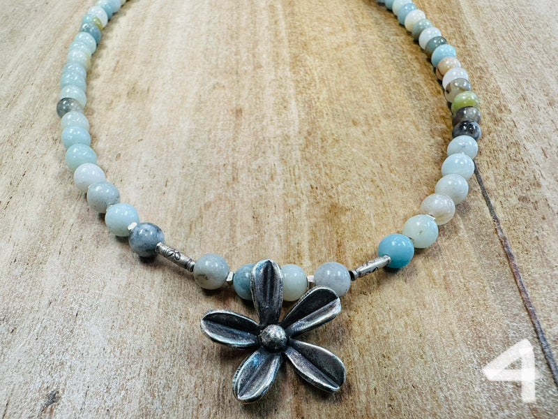 Necklace - 18" Stone 6mm