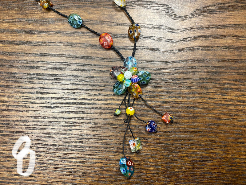 Necklace - Glass Bead Flower