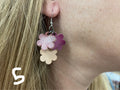 Earrings - Leather Flowers Cluster