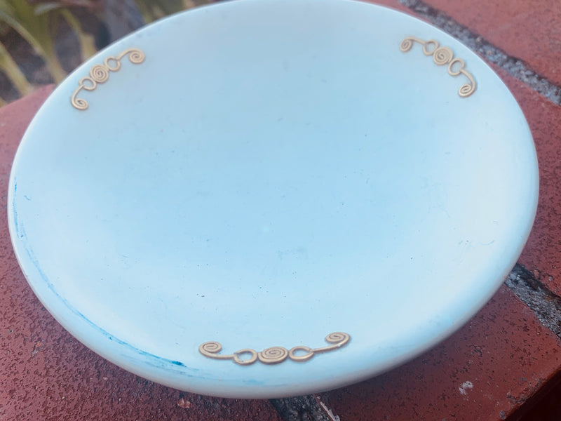 Round bowl - Soapstone with brass 6"