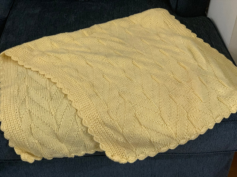 Knitted lap blanket