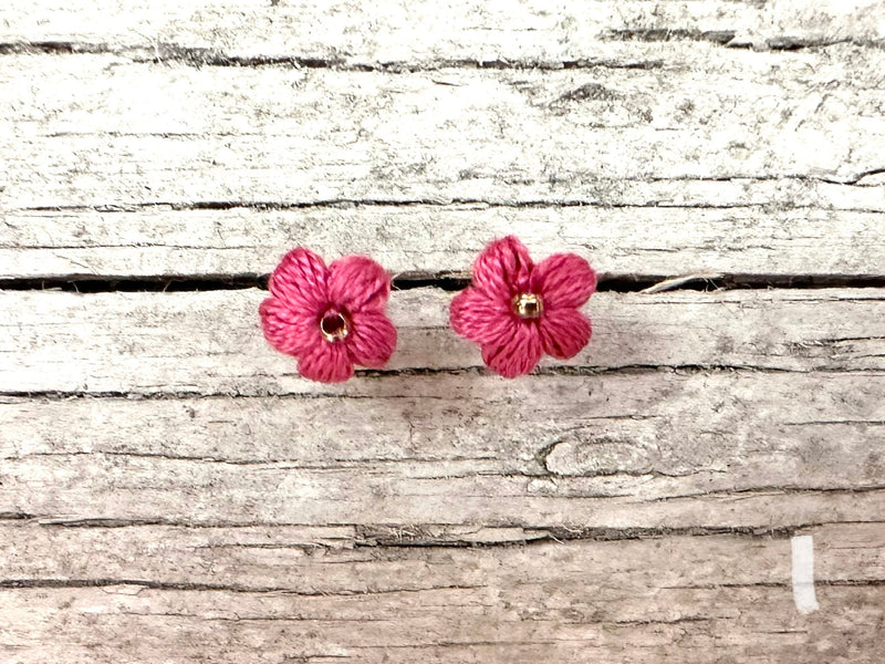 Earring- thread flowers
