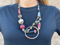 Necklace - One of a Kind cord & vintage beads