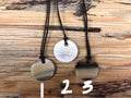 Cowhorn necklaces - 1.25" circle