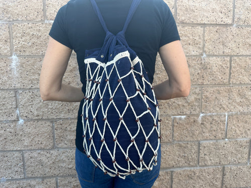 Backpack purse - netting cotton