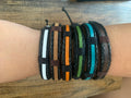 Leather bracelet adjustable - colors